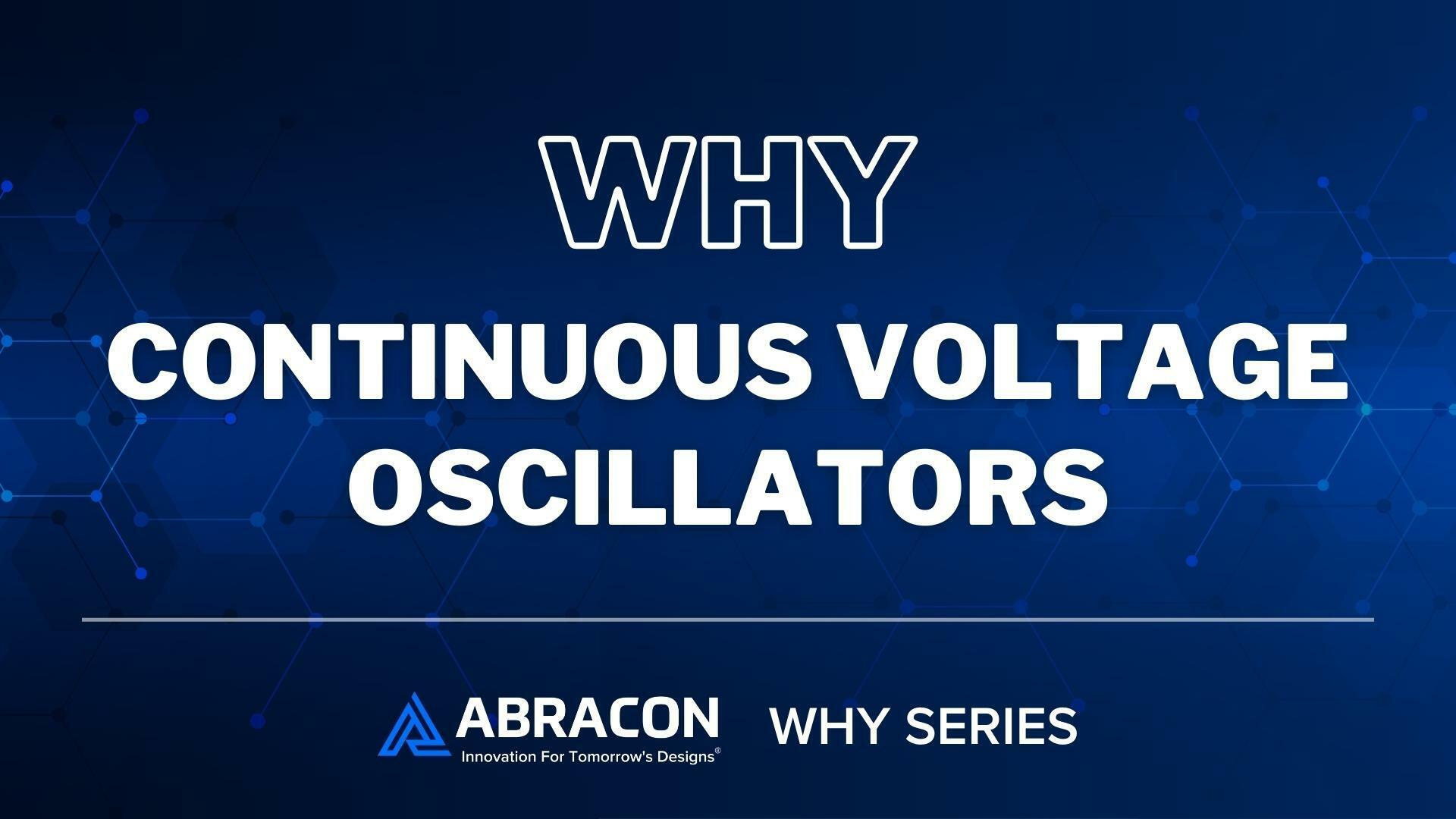 Why Continuous Voltage Oscillators2
