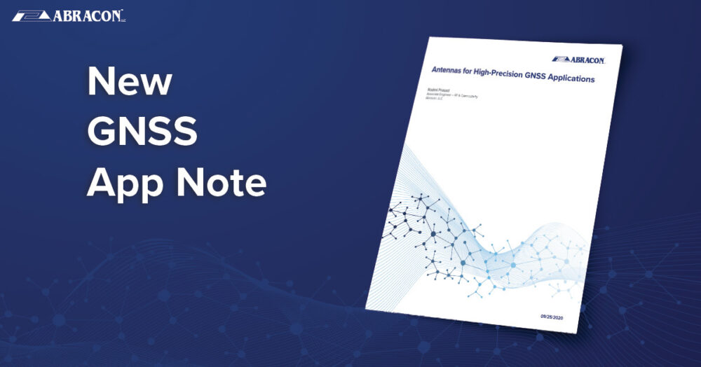 New Application note: Antennas for High-Precision GNSS Applications. White app note folder.