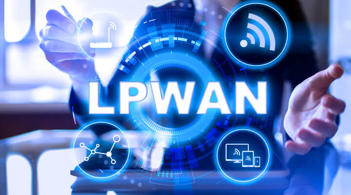 LPWAN surrounded by application icons that Abracon antennas support.